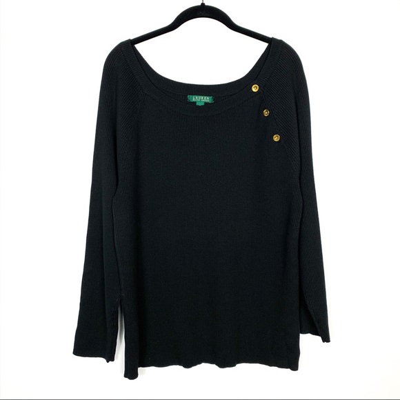 Ralph Lauren Women's Plus Knit Sweater Black Size 3X main image 0